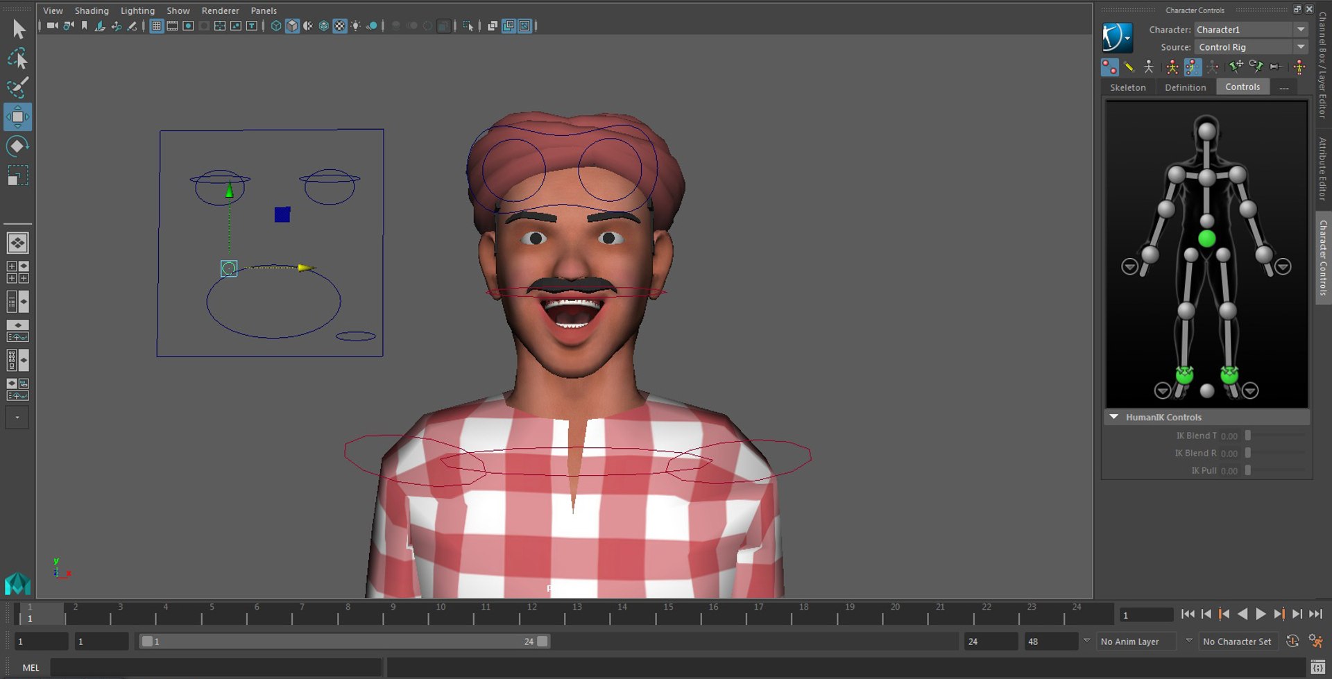 3d Model Rigged Indian Farmer Human