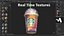 Starbucks Tie Dye Rainbow  Frappuccino Drink 8K