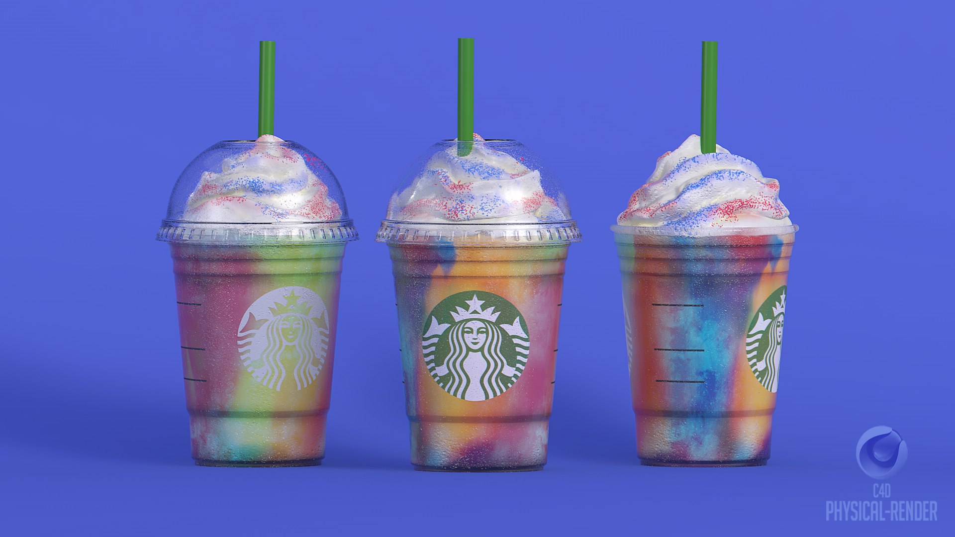 Starbucks Tie Dye Rainbow  Frappuccino Drink 8K 3D https://p.turbosquid.com/ts-thumb/PJ/Lrqz20/rg/physical02/png/1645062377/1920x1080/fit_q87/f5b72aebce380ac762a407227d607da407c5211b/physical02.jpg