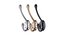 Wrought Iron Double Hook Black for Coats Towels Robes