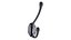 Wrought Iron Double Hook Black for Coats Towels Robes