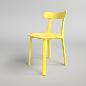 interior vitra plastic chair 3D model