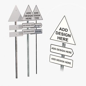 Road Signs - Customizable Triangle Sign Assembly