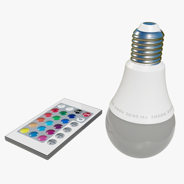 3D RGB Light bulb with Remote control model