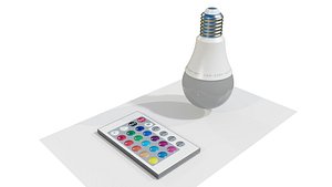 3D RGB Light bulb with Remote control model