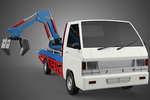 3D TRUCK PICK UP MOBILE CRANE HOIST LOAD LIFT GRABBER CLAW GRAPPLE