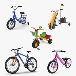 3D Child Bikes Collection 3 model