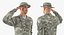 army soldiers rigged 3D model