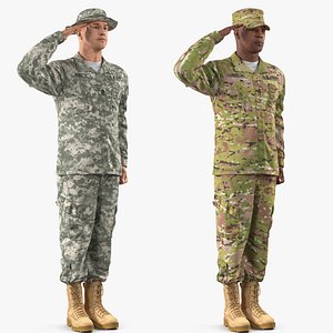 Rigged US Army Soldiers Collection for Maya