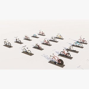 3D Modern Bicycle Asset Pack Collection for 3D Scenes