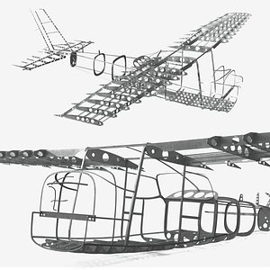 3D Cessna 172 Aircraft Internal Frame Structure