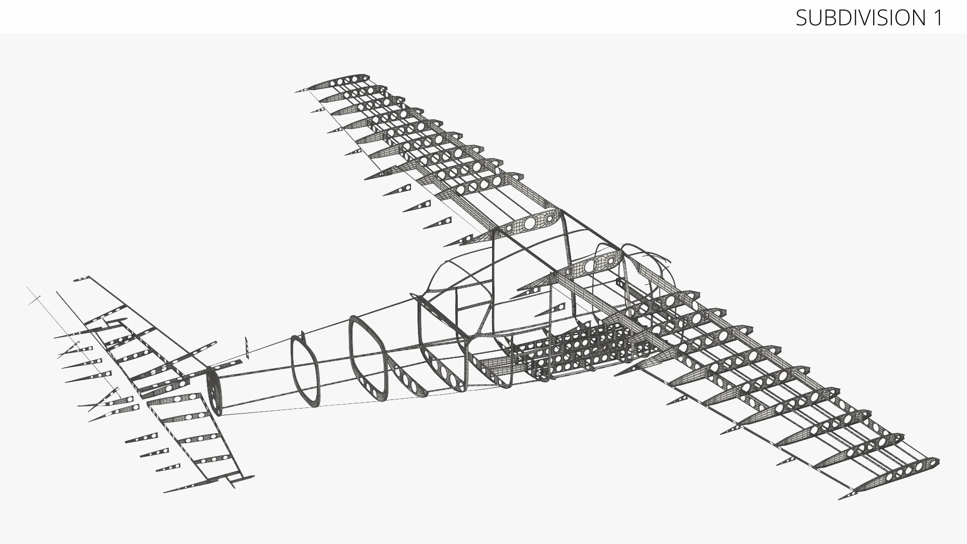3D Cessna 172 Aircraft Internal Frame Structure - TurboSquid 2526285