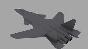 S-47 Berkut Russian Experemental Stealth Fighter Game Model