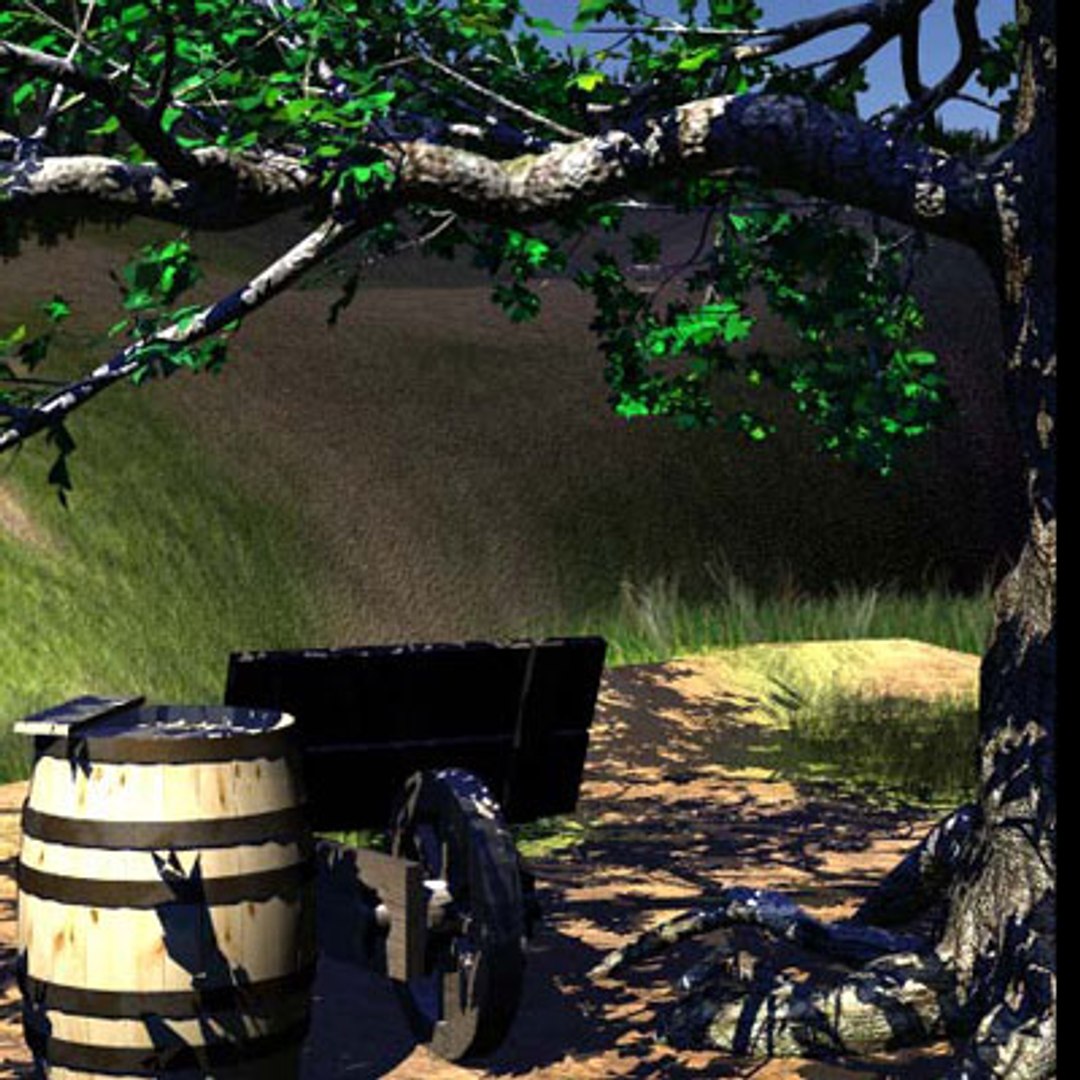 3d Black Tree Model
