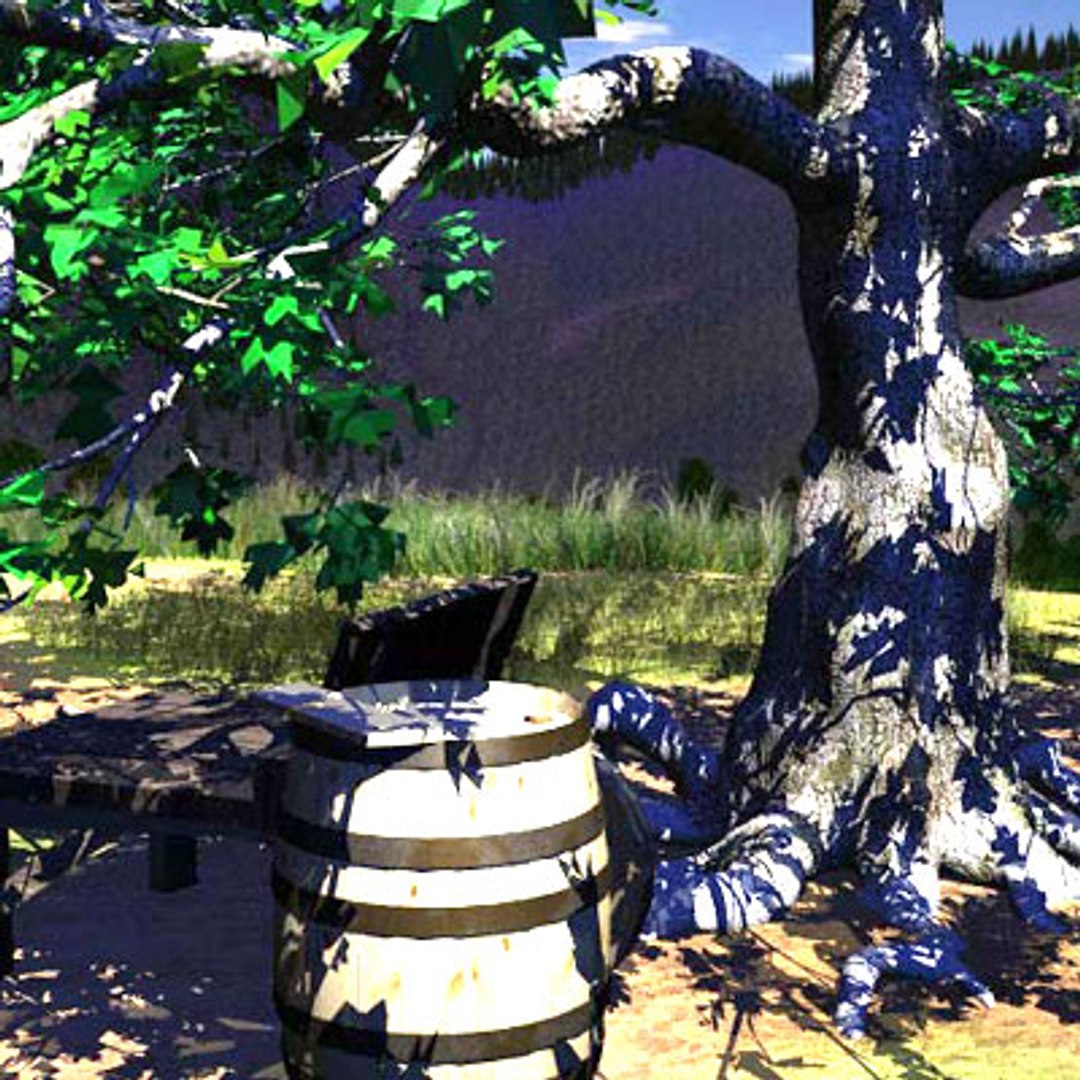 3d Black Tree Model