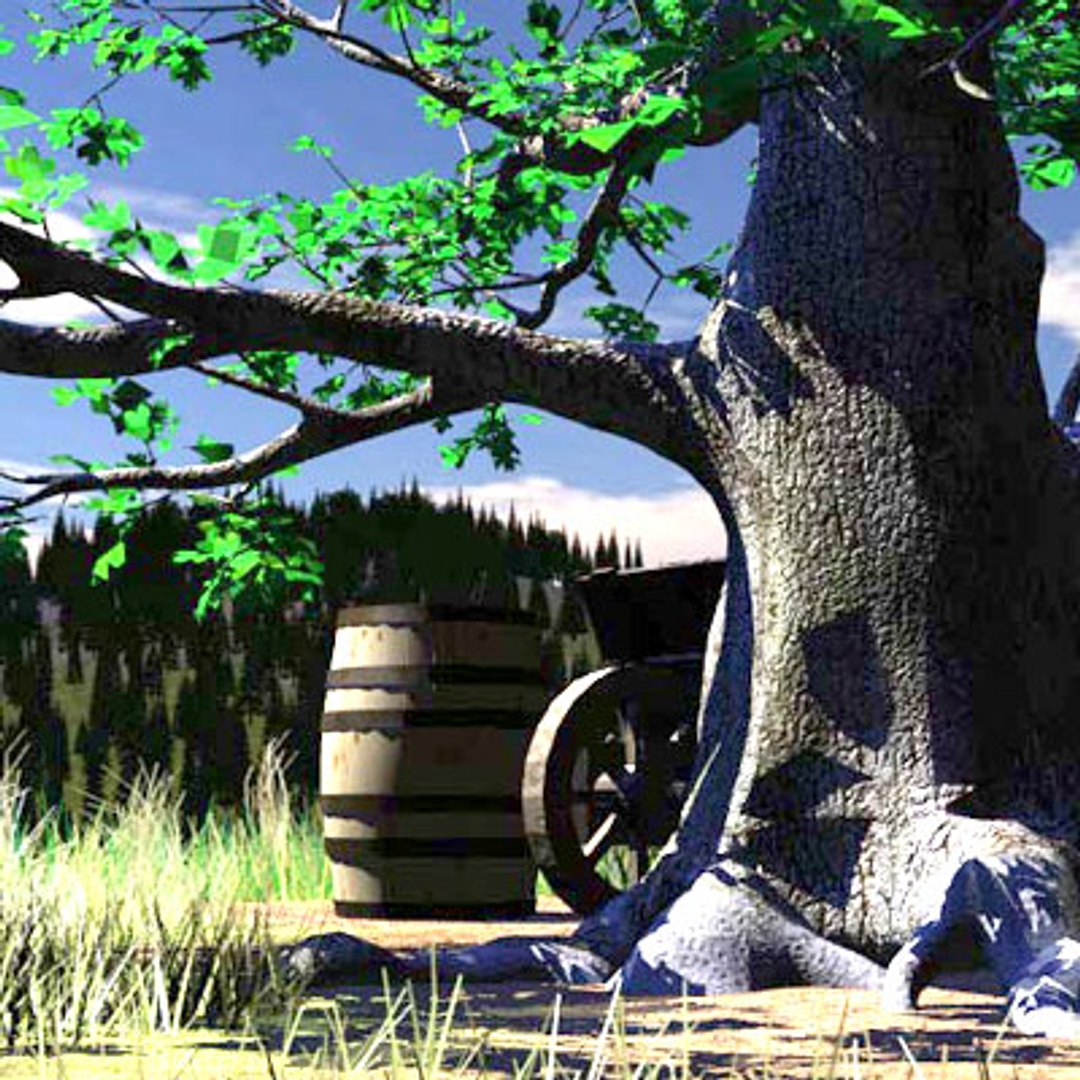 3d Black Tree Model