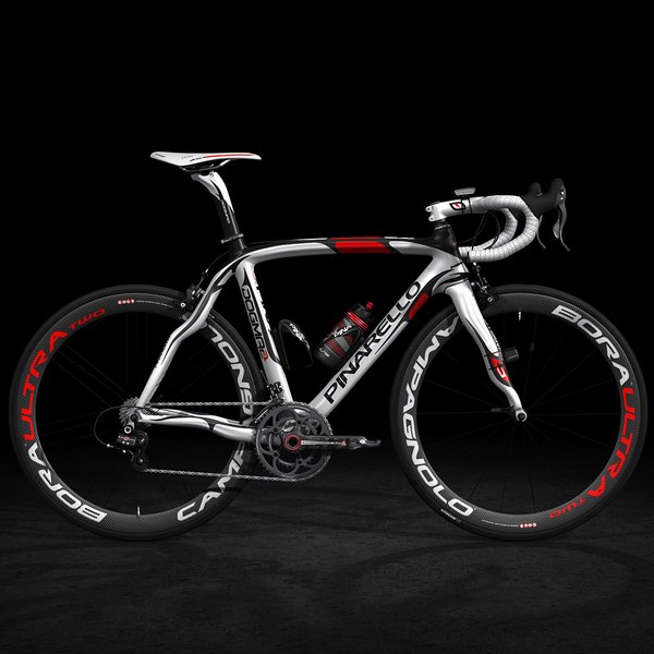 pinarello road bike rigged 3d model