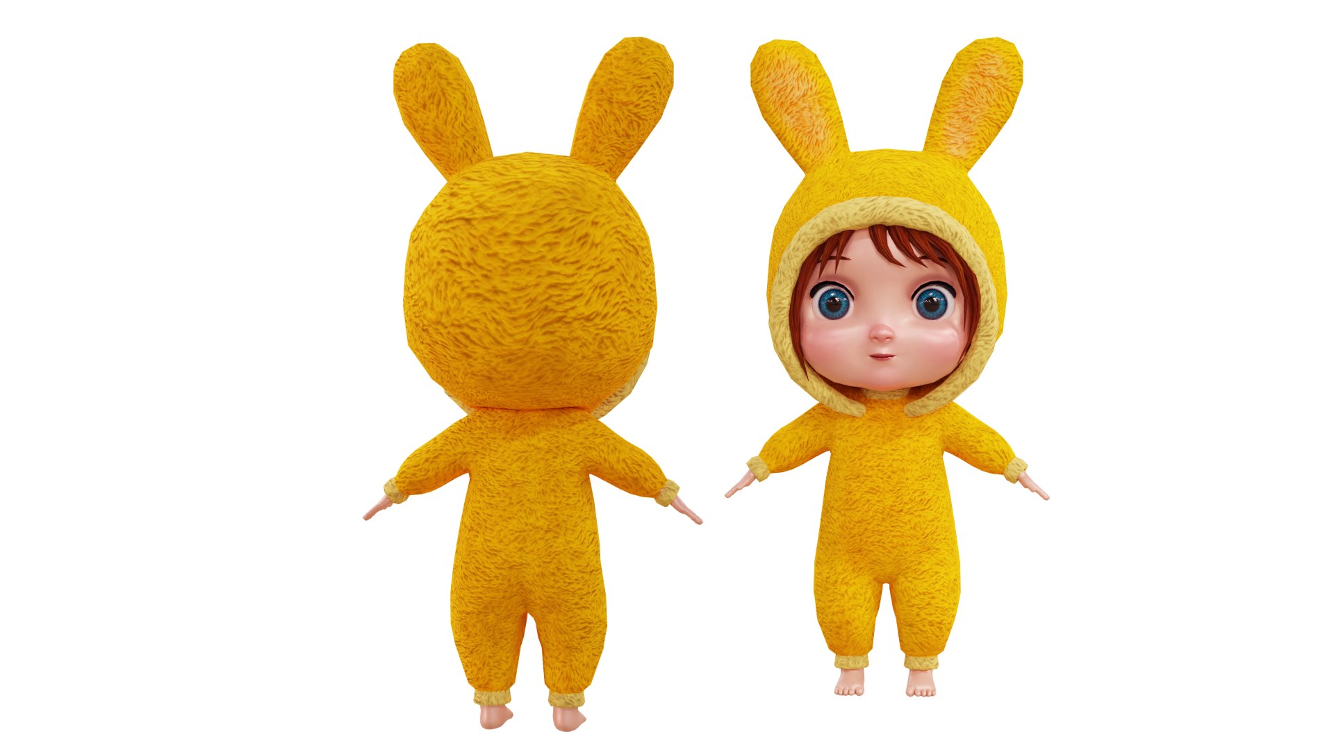 Cute Baby Girl 3D Model - TurboSquid 1694902