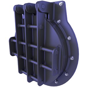 3D Metal Flap Gate Valve 28