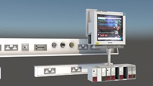 icu monitor 3D model