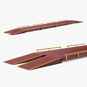 Modular Truck Weighbridge with Steel Ramp Red model