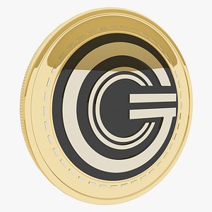 Global Cryptocurrency Cryptocurrency Gold Coin 3D model