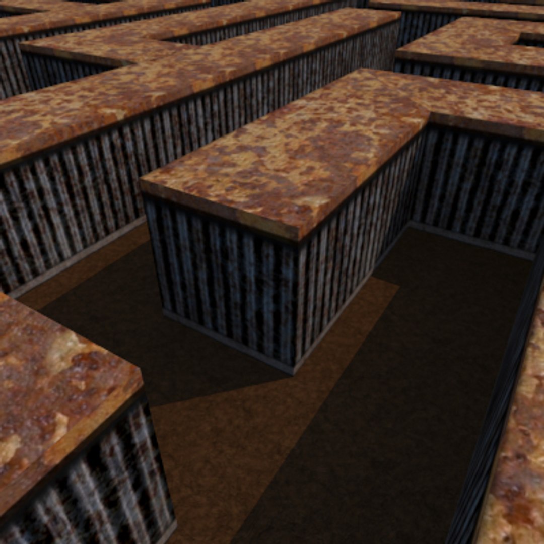 100x100 rectangular maze 3d 3ds