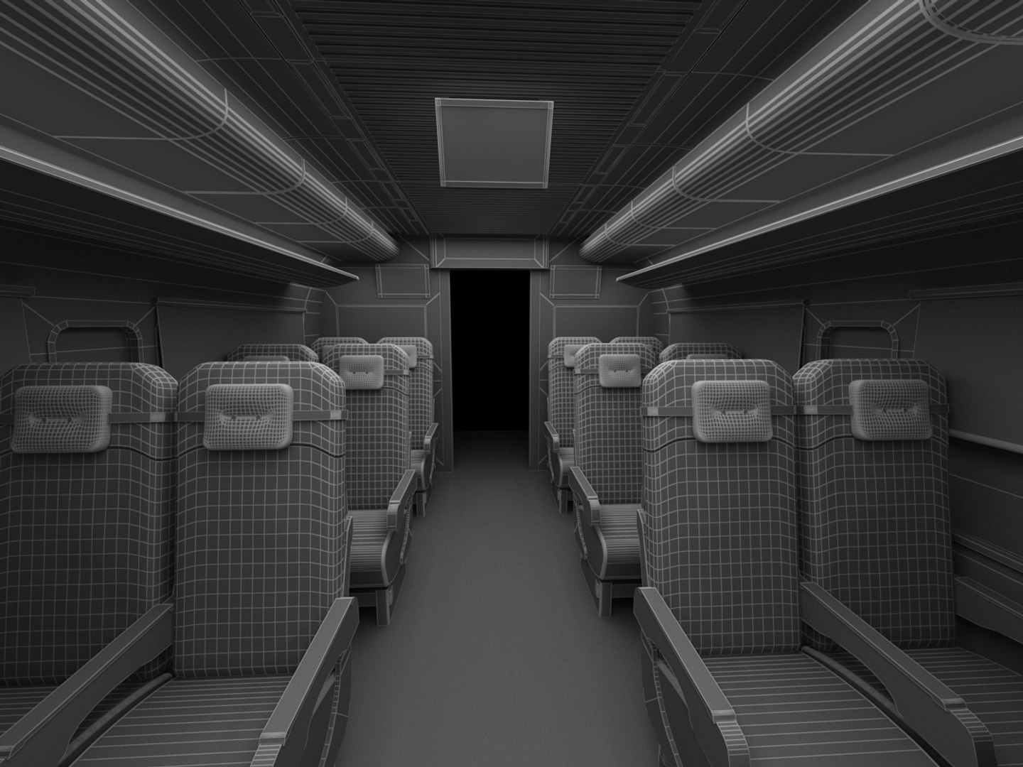 3D High Speed Railway Carriages Interior Model - TurboSquid 2113439