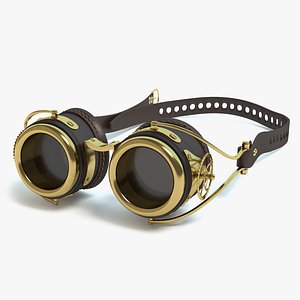 3d model of steampunk goggles
