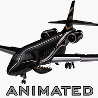 Dassault Falcon 2000LXS. Animated. 4