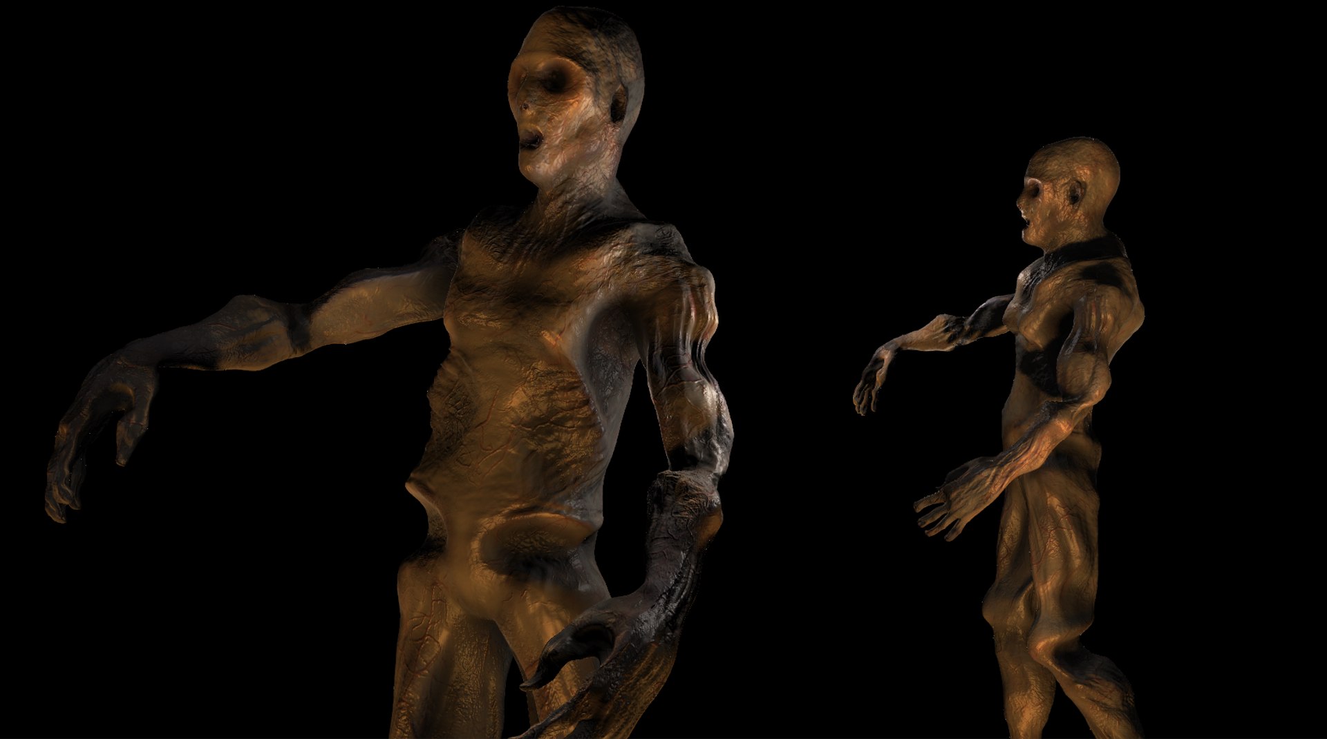 Rigged zombie mutation 3D model - TurboSquid 1434793