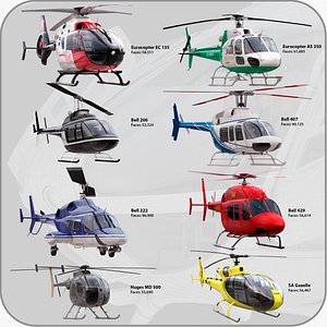 helicopters ec 3d max