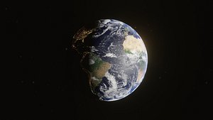 Planet Earth with dynamic day night cycles