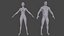 Modello 3D low-poly del corpo di base maschile e femminile
