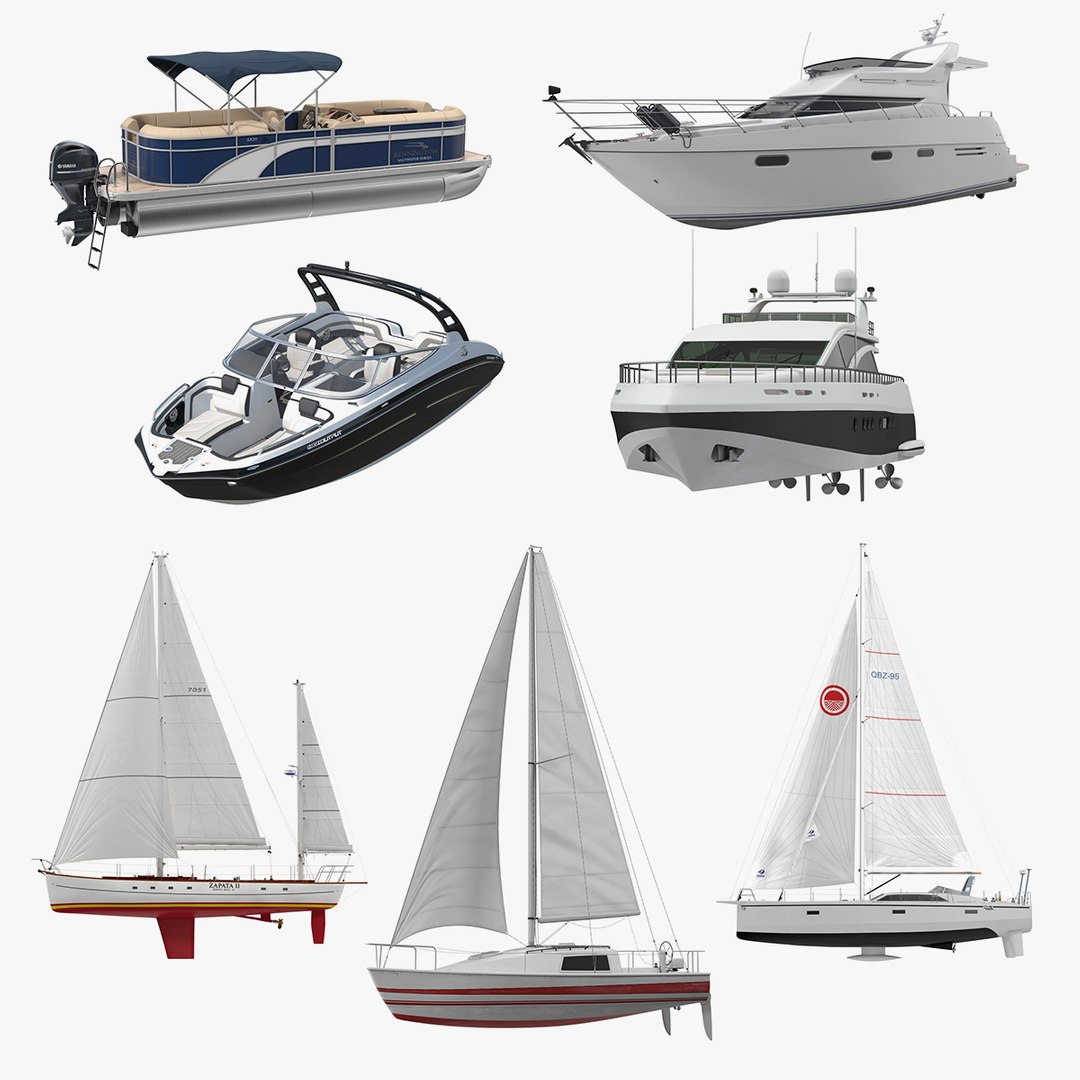 Yachts Collection 4 3D model preview