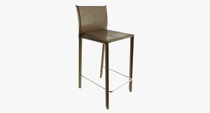 Baxton Studio Crawford Modern and Contemporary Taupe Leather Upholstered Counter Height Stool
