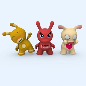 3d characters dunny cute model