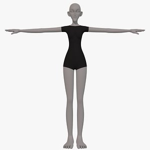 3D base mesh woman 21
