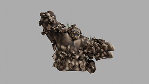 3D model Low Poly Monster Cave Animated