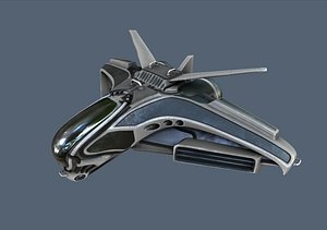 3d intergalactic spaceship fighter design