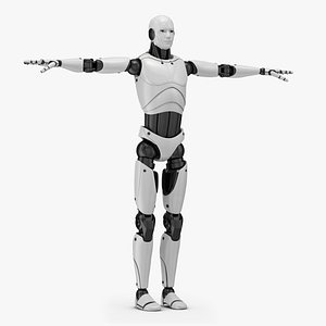 3D Cyborg Male T-pose