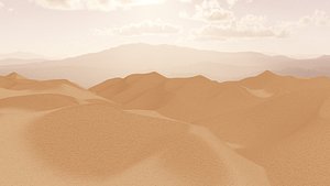 3D model desert dunes