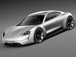 HQ LowPoly Porsche Mission E Concept 2015