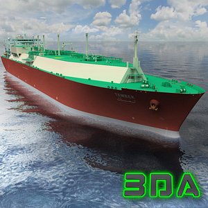 3dsmax lng tanker ship gas