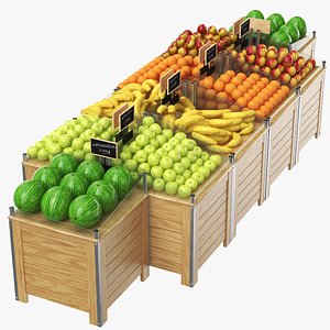 Full Grocery Display Island