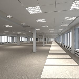 office interior shell 3ds