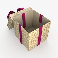 Christmas BOX Open2 Ribbon cream
