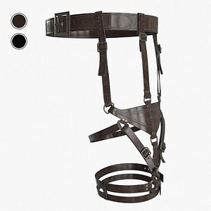 Leather Harness Leg Pouch Tactical Hunting 2 Colors
