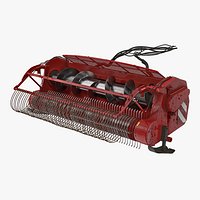 Combine Harvester Draper Header 3D Model