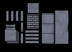 Set of pavement modular sett